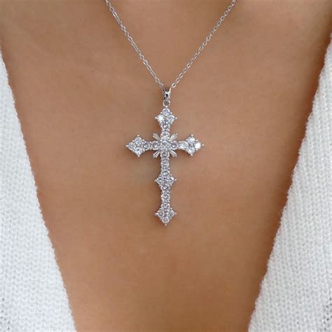 Silver Harper Cross Necklace | Cross necklace silver, Pandora bracelet ...