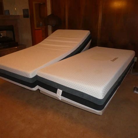 Lot #10 - Fully Adjustable, Vibrating King Sized Bed Base With Sleep ...