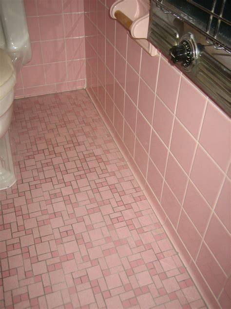 Old Pink Tile Bathrooms