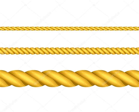 Vector illustration of gold ropes — Stock Vector © yuliaglam #12313082