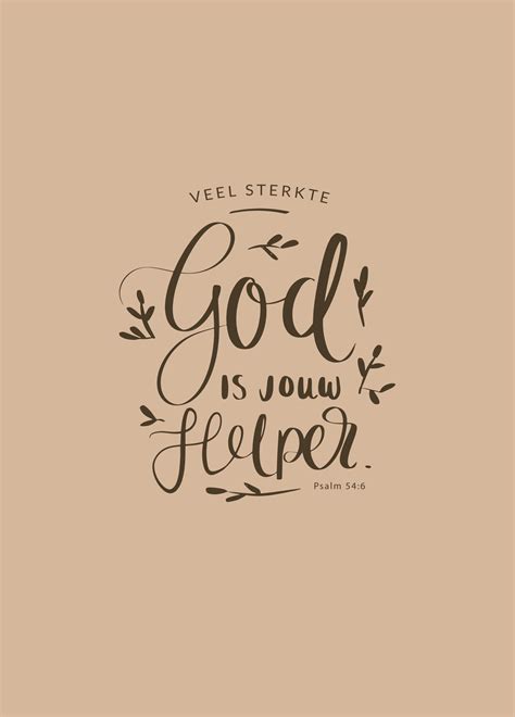 Kaart - Psalm 54:6 - God is Jouw Helper - Kaarten - DagelijkseBroodkruimels