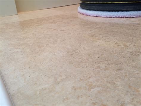 Puting the Polish back on Travertine a Tiled Floor in Blackburn ...