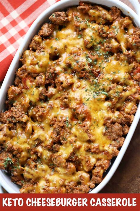 Keto Cheeseburger Casserole | Keto recipes dinner, Keto recipes easy ...