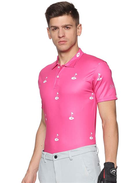 Men Urban Golf Polo - Bright Pink - styzen.in