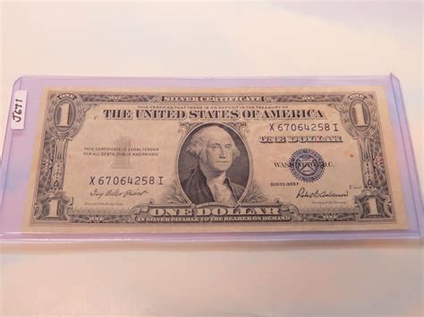 1935 F $1 SILVER CERTIFICATE - BLUE SEAL - LOT J671 - For Sale, Buy Now ...