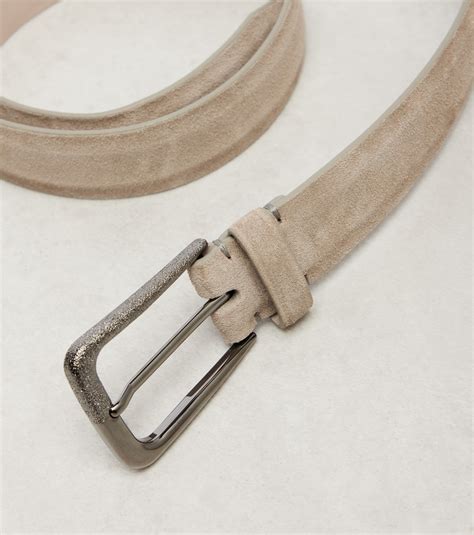 Suede belt in grey - Brunello Cucinelli | Mytheresa