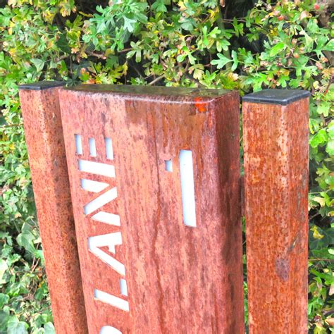 Custom Rusty Corten Steel Signage for Homes and Businesses - Rees Metal ...