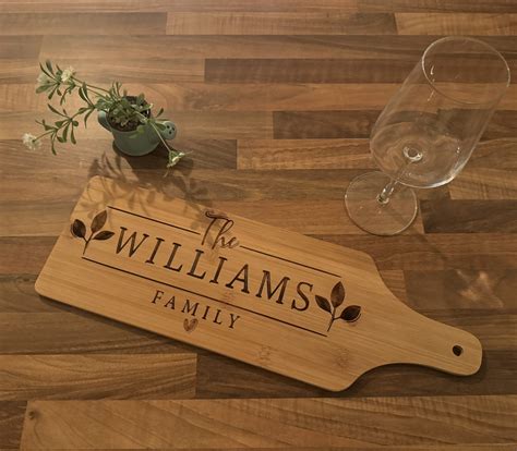 Personalised Family Bamboo Serving Board | Wooden Serving Board ...