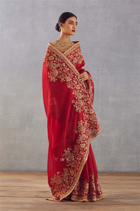 Sindoori Red Yashoda Sari | Fancy sarees party wear, Indian bride ...