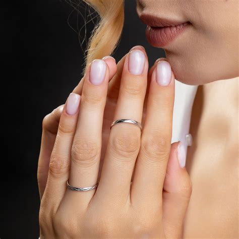 VG jewelry Кольцо женское серебро 925, серебряное тонкое парное на ...