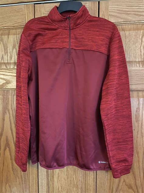 Tek Gear Warm Tek Men's Size L 1/4 Zip Pull over Jackets Red Heather | eBay