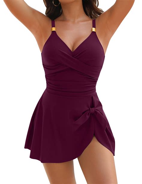Blooming Jelly Womens Tummy Control Swimsuits One Piece Modest Bathing ...
