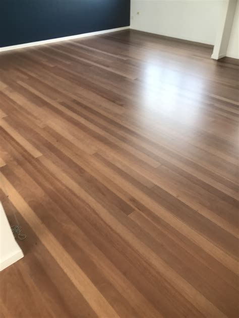 Mixed hardwood timber flooring with a water based satin finish ...