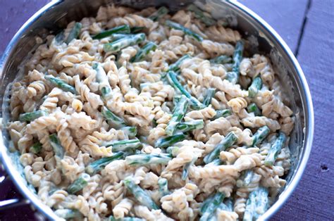 Creamy Green Bean Pasta - Thyme & Love