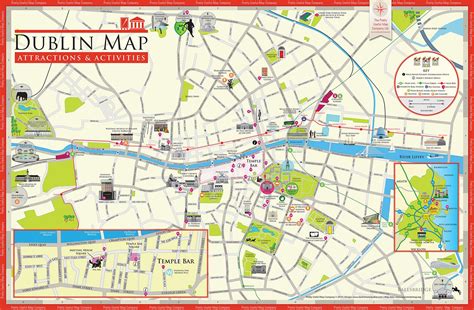 Dublin tourist map - Tourist map of Dublin (Ireland)