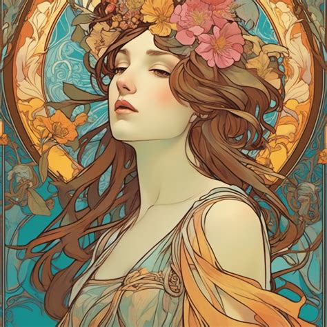 Alphonse Mucha Inspired Art - Goddess of Spring 2 by lindawang1118 on ...