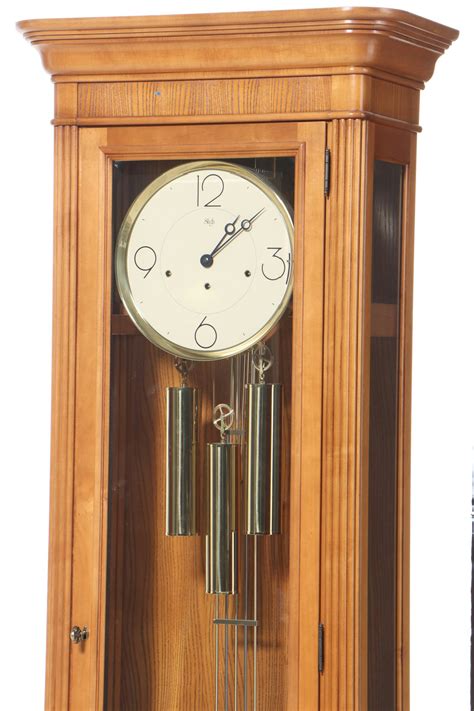 Sligh Contemporary Style Oak Grandfather Clock, Late 20th Century | EBTH