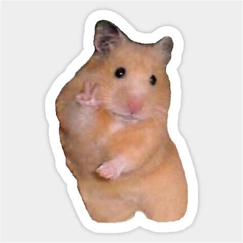 Peace Hamster Sticker | Cute Hamster Design