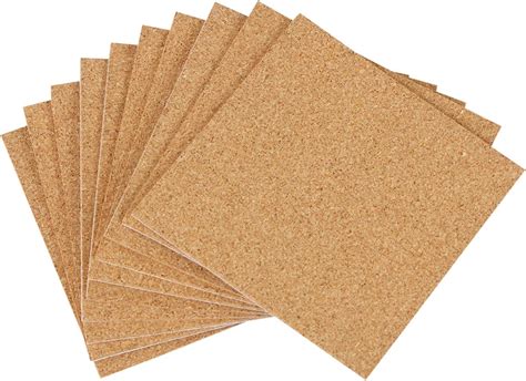 Amazon.com : YYaaloa 36 Pcs Cork Coasters Self-Adhesive Mini Squares ...