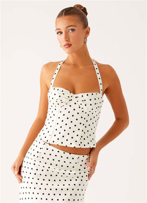 Breanne Top - White Polka Dot – Peppermayo UK