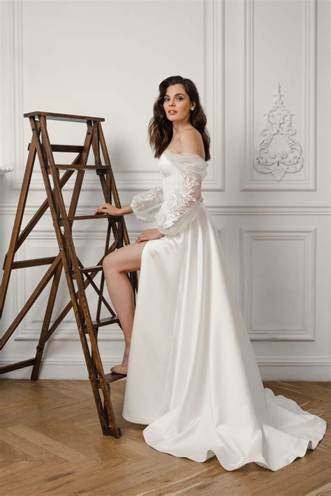 Off shoulder wedding gown 60 photos - Astyledwedding.com