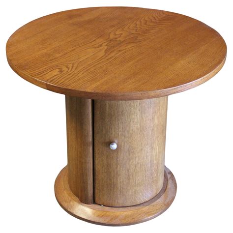 1940s, French, Oak Side Table with Storage at 1stDibs