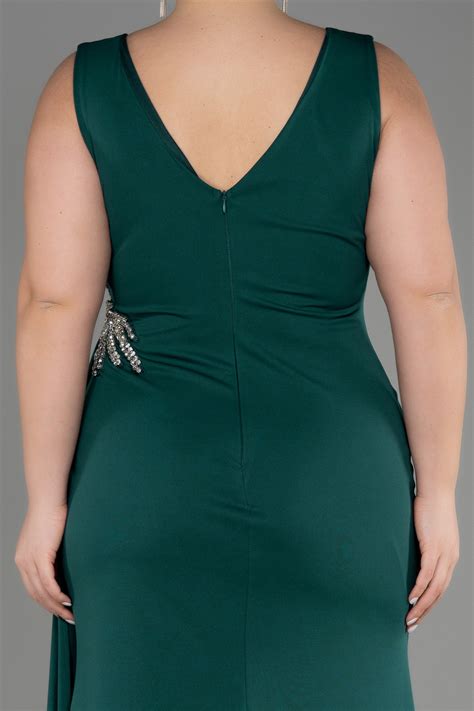 Long Emerald Green Plus Size Evening Dress ABU2934 | Abiyefon.com