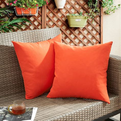 UNIKOME Outdoor Waterproof Throw Pillows 26x26 Feathers and Down Filled ...