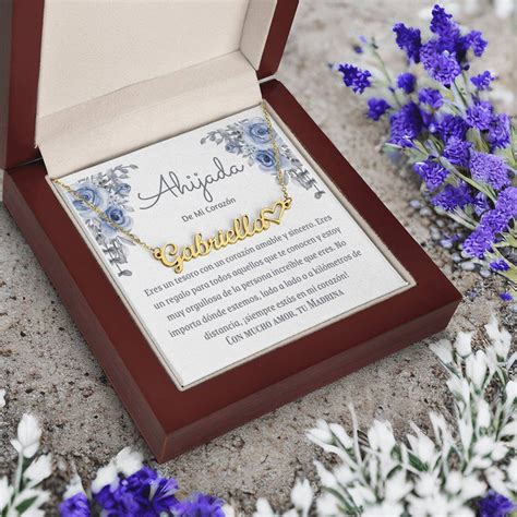 Spanish Goddaughter Gift, Ahijada Collar Carta, Regalo De Madrina ...