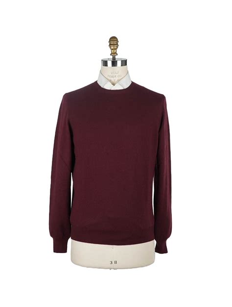 GranSasso Burgundy Cashmere Sweater Crewneck | IsuiT