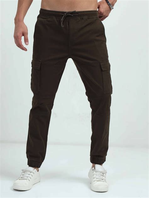 Buy Stylish Mens Brown Cargo Trousers Online in India