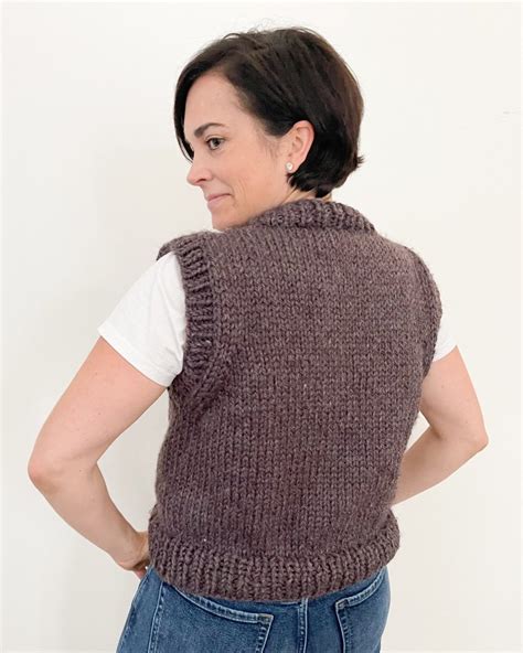 Vest Knit Pattern Easy & Cute Cropped Sweater Vest Knitting Pattern