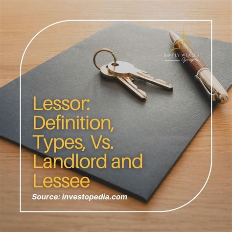 Lessor: Definition, Types, Vs. Landlord and Lessee