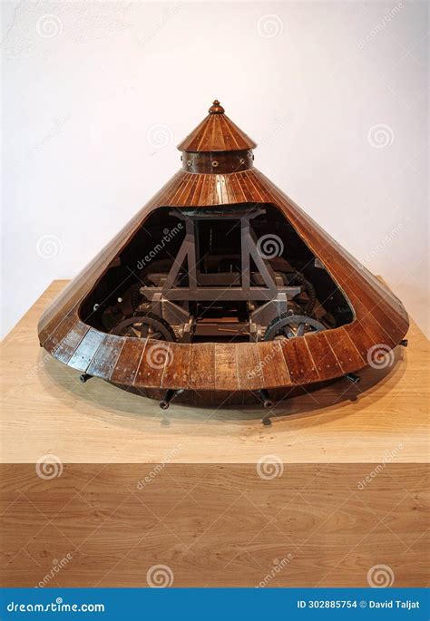 Model of the Tank - Invention of Leonardo Da Vinci Editorial Stock Image - Image of chateau ...