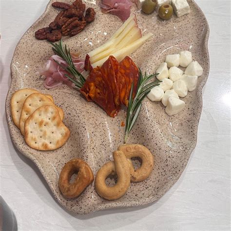 Ceramic Wavy Tapas Platter With Side Dish / Tray / Serving Tray ...