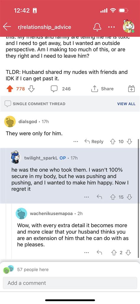 Husband shared wife’s nudes w his friend : r/redditonwiki