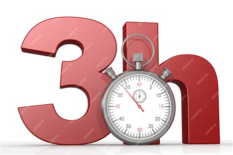 Premium Photo | Stopwatch with 3 hours time limit isolated