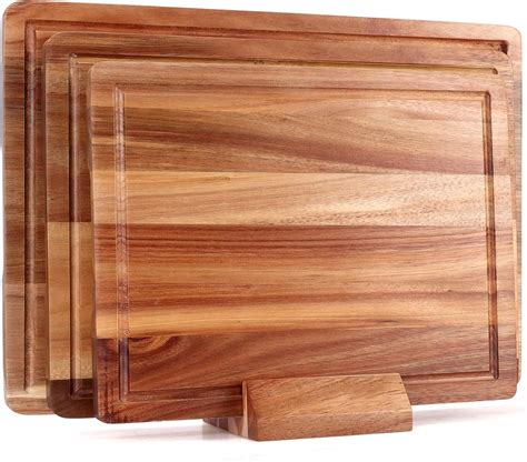 Extra Large Acacia Wood Cutting Board Set of 3 Wooden Chopping Board ...