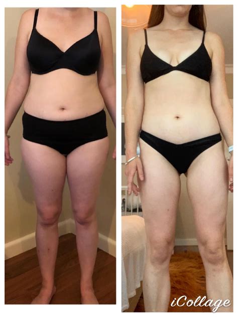 F/28/5’9 79kg > 64kg = 15kg. [174 > 140 = 34 pounds] after 2 babies in ...