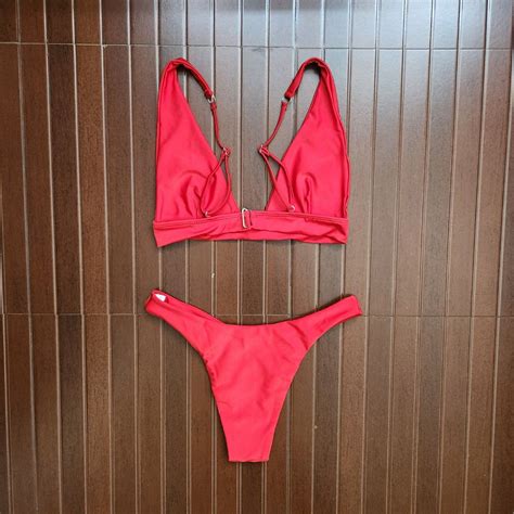 vida swimwear red bikini, Women's Fashion, Swimwear, Bikinis ...