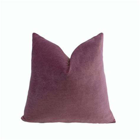 Mauve Purple Solid Velvet Throw Pillow Cover | Mauve Decorative Velvet ...