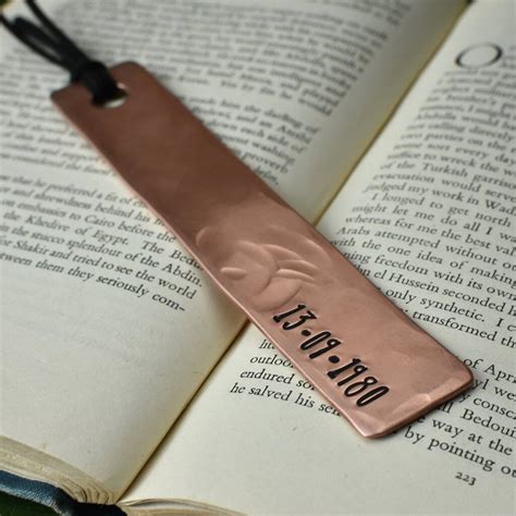 Personalised Copper Bookmark, 7th Wedding Anniversary Gift By Coach ...