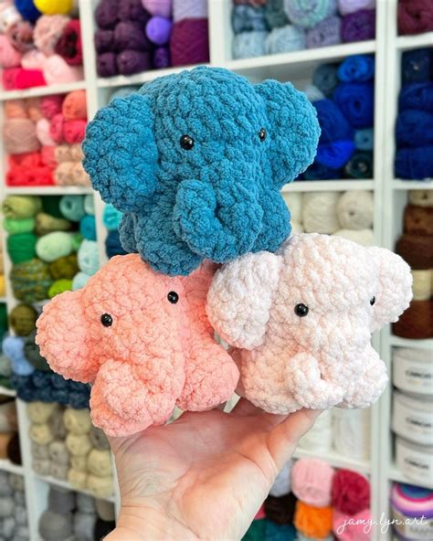 Baby elephant stuffed animal crochet amigurumi – Artofit