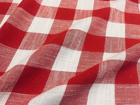Red Gingham Check Fabric at Luca Swift blog