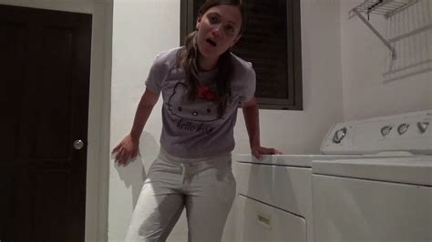 [Female] Alyssa Reece - Grey sweatpants laundry room wetting - Omorashi ...
