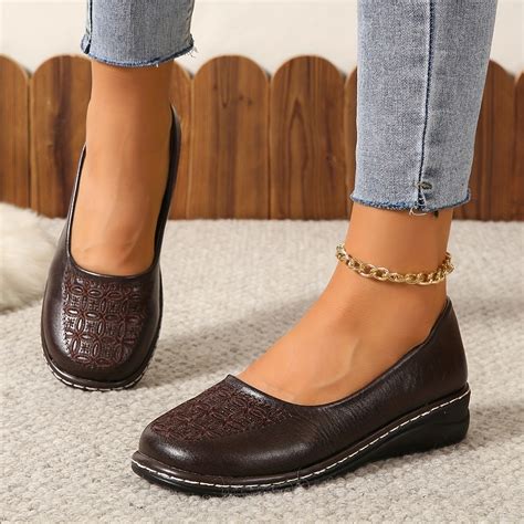 Womens Solid Color Trendy Shoes Slip Shallow Mouth Casual - Temu United ...