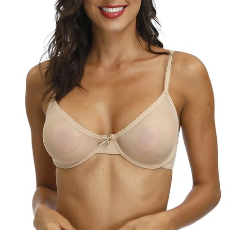 Buy Women's Sexy Sheer Bra See Through Mesh Lingerie Set Transparent ...