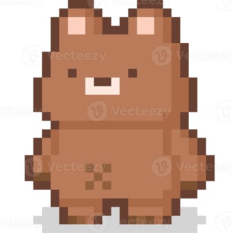 Pixel Art Cute Fat Bear Character 2 27517647 PNG