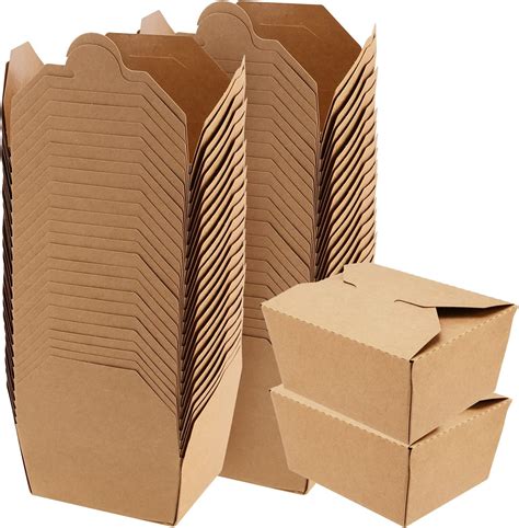 Amazon.com: PINGEUI 60 Pack Kraft Food Containers, 30 oz Kraft Paper ...