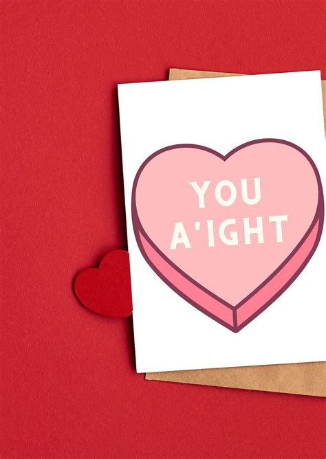 Funny Anti-valentine's Day Card | PRINTABLE DOWNLOAD | You Aight - Etsy